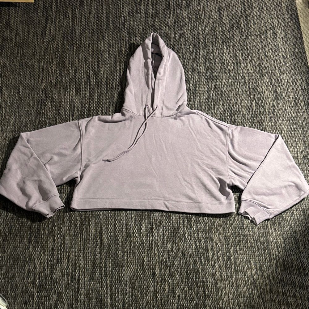 Alo Yoga Bae Hoodie Cropped Purple Size Large